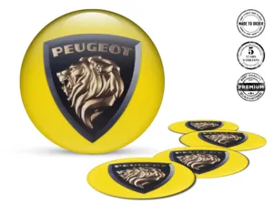 Peugeot Ruota Adesivi Versione Etichette Cupola Resina